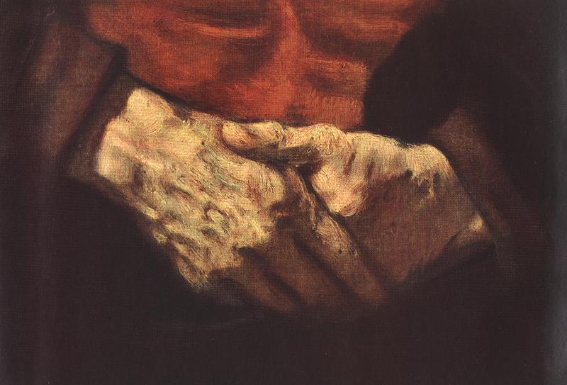 REMBRANDT Harmenszoon van Rijn Portrait of an Old Man in Red (detail)